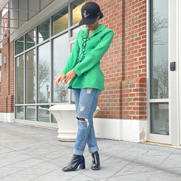 Lace Up Blazer - Picture 3 of 3